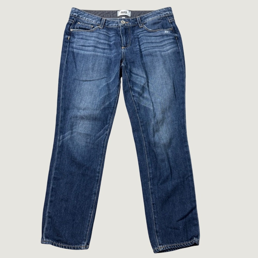 Paige Jimmy Jimmy Skinny Boyfriend Jeans Dark Wash Denim Size 28